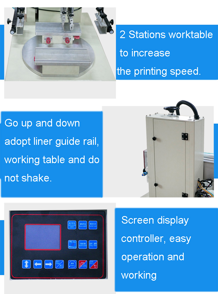 turntable silk screen printer for nameplate