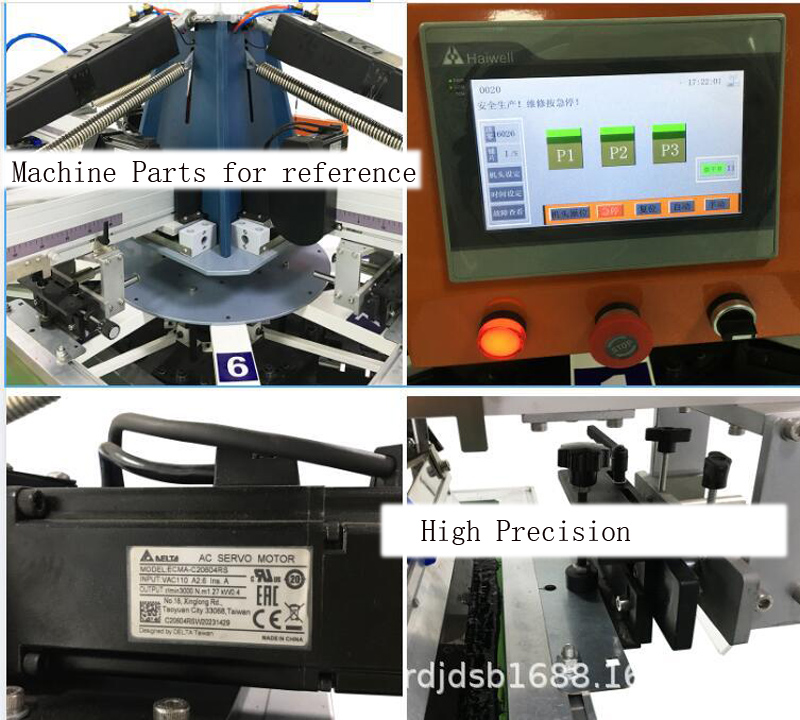 Automatic 3 Color 8 Stations Rotary T shirt Screen Printing Machine 
