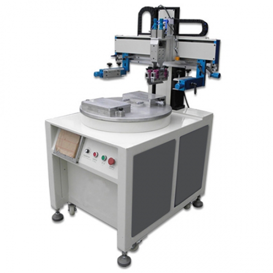 automatic conveyor label screen printing machine with 2 stations